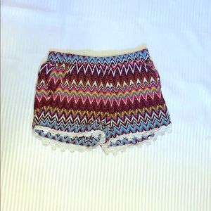 Youth multi-color flowy shorts
